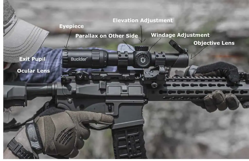 parts of a rifle scope