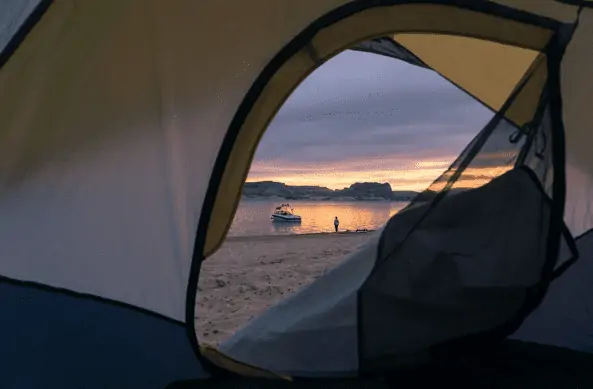 beach camping